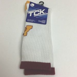 Minnesota University Golden Gophers crew length socks. Large 10-13
